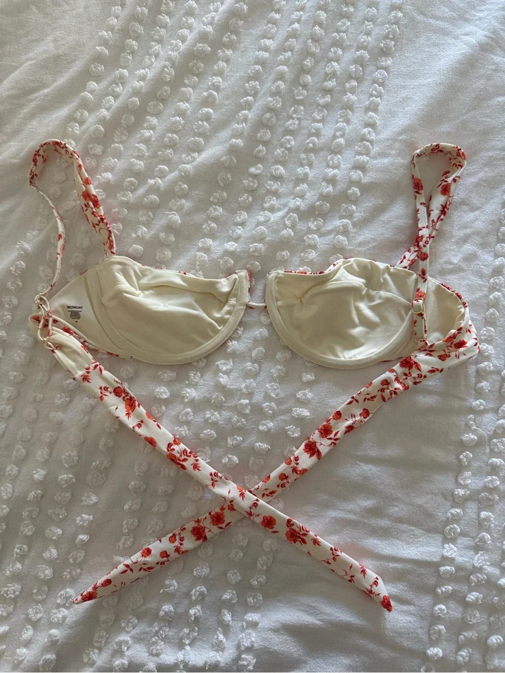Monday Swimwear Cala Rojas Bikini top - sunrise floral NWOT